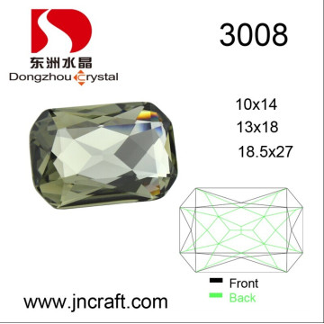 Pedra extravagante de cristal popular do tamanho da cor 10 * 14mm para acessórios do vestuário